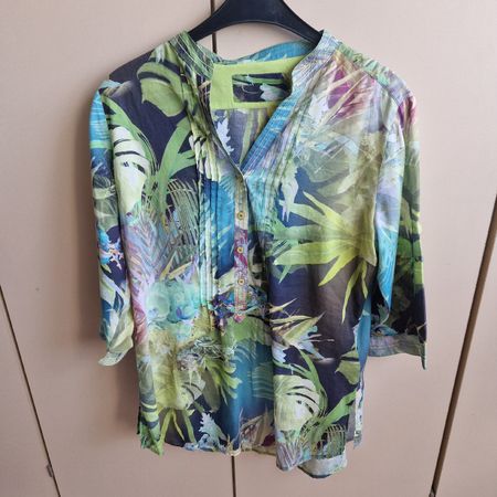 Hawaiihemd Bluse Damen Gr. M grün