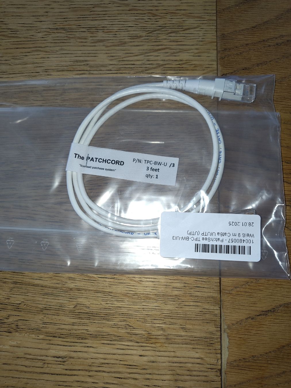 Cavi: the patchcord TPC-BW-U/3 weiss 90cm – Nuovo e nell'imballaggio originale da Thun venduto da me5_pj85