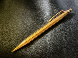 Seltener antiker Minenhalter Servus Swiss Made vergoldet