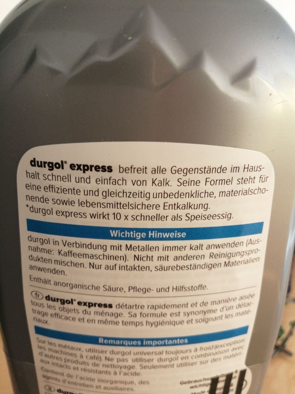 Prodotti di pulizia: Durgol Schnellentkalker 1500ml – Nuovo e nell'imballaggio originale da Windisch venduto da mer_6cjk 2