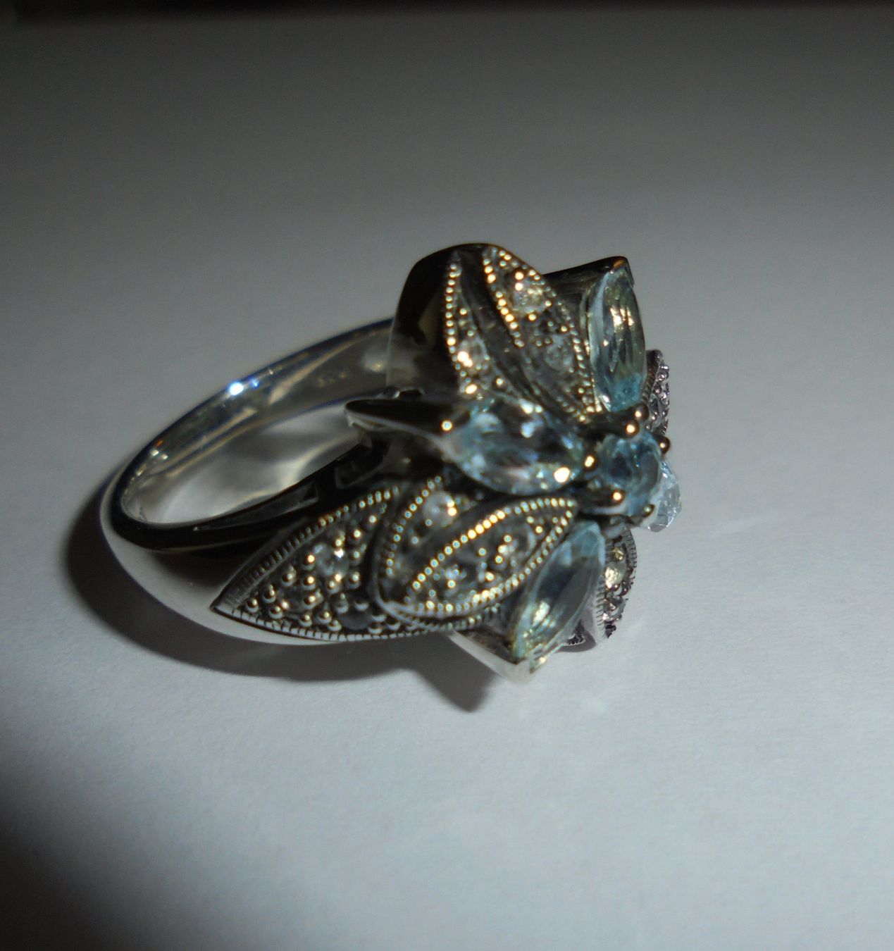 Anelli: Echtschmuck: Himmelblauer Topas-Silberring 925er Grösse 56 – Nuovo (secondo la descrizione) da Zuchwil venduto da maumauchi 8