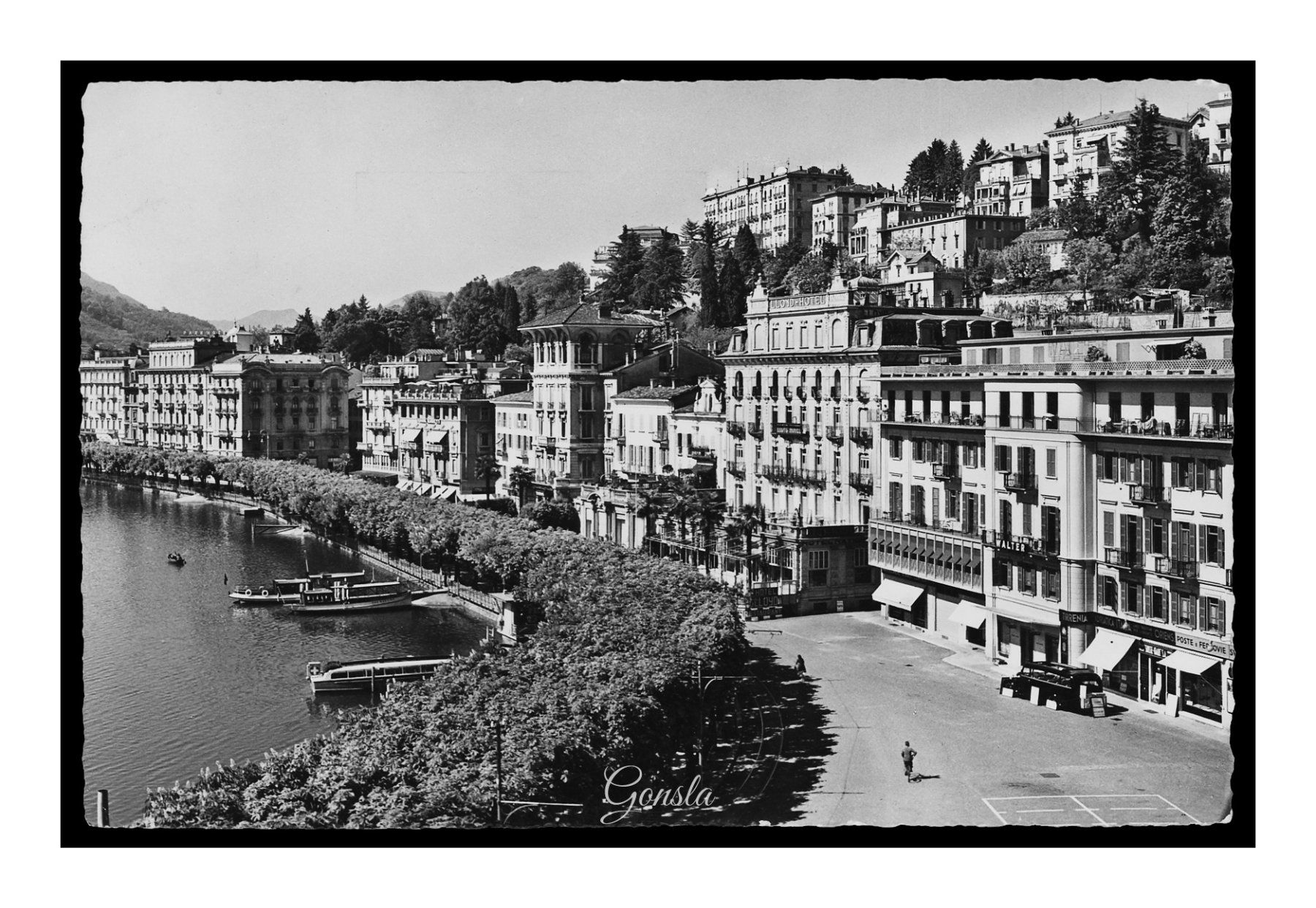 Cartoline postali: LUGANO - 1953 "Vue sur les Quais" – Usato da Onex venduto da gonsla01