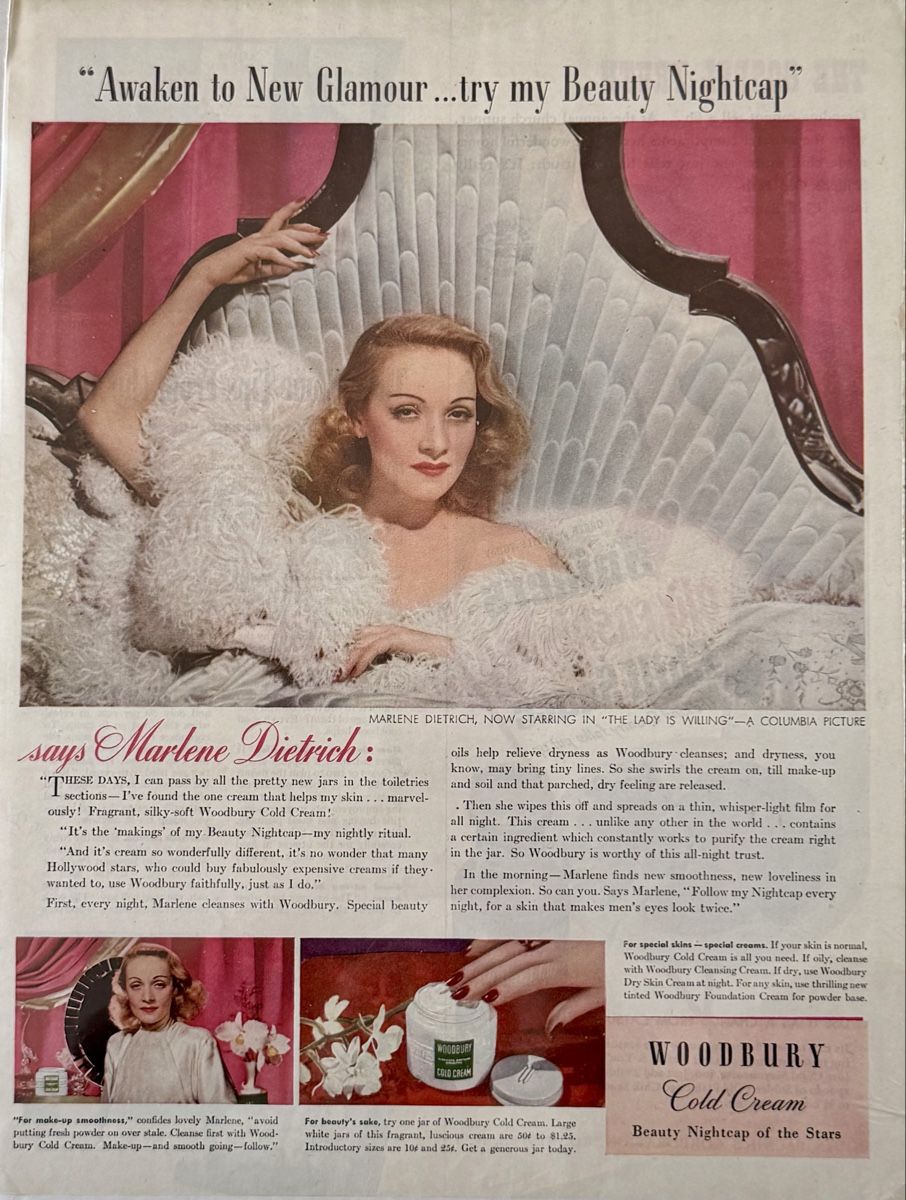 Foto & Immagini: Alte Werbung mit Marlene Dietrich – Usato da Rupperswil venduto da Meditta