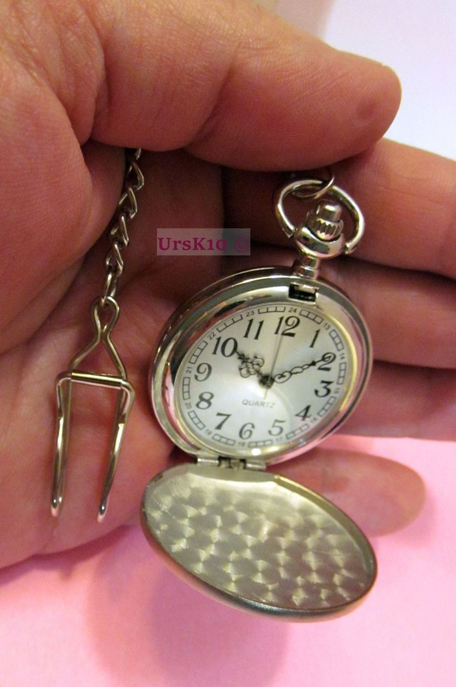 Orologi: NEUE Taschenuhr Silber mit Weiss – Nuovo e nell'imballaggio originale da St. Margarethen TG venduto da ursk10 1