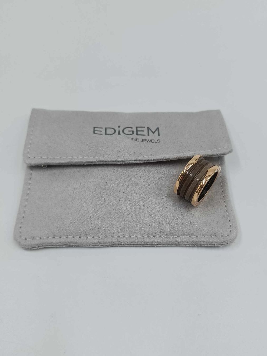 Bulgari Anelli: BVLGARI "B ZERO" 3 BAND BRAUNER MARMOR RING – Usato da Luzern venduto da EdiGem 1