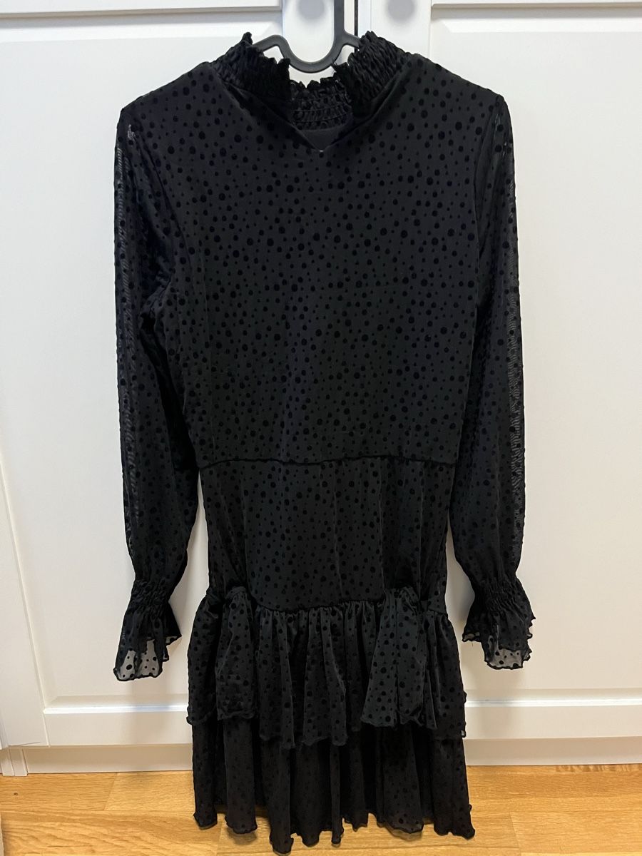 Only Vestiti: Festliches Kleid schwarz, mit Samtpunkte, Gr. S – Nuovo (secondo la descrizione) da Arlesheim venduto da Eli_77