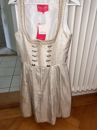 Dirndl Krüger Madl beige mit Stickerei Grösse 36 neu