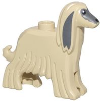 LEGO 5189pb01 Tan Dog, Afghan Hound