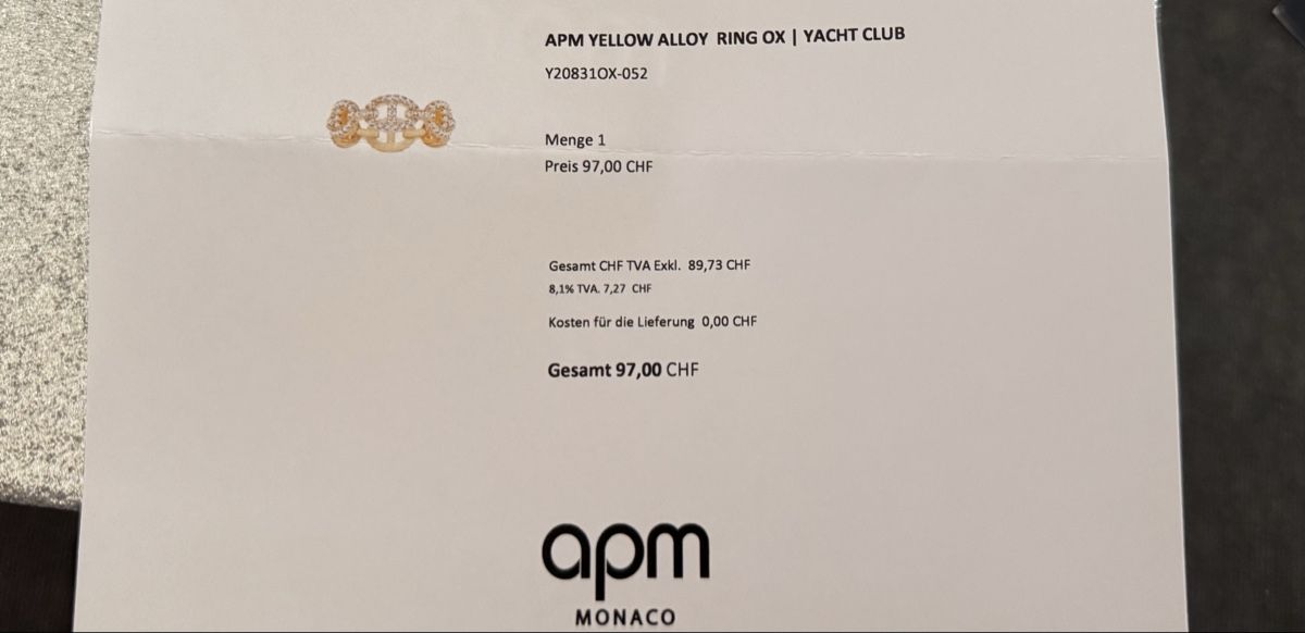 Anelli: APM Monaco Ring Grösse 52 – Usato da Rorschach venduto da med_cg8c 3