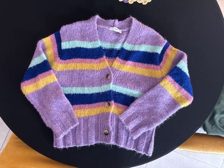 Gilet Mango rayé multicolore taille S état neuf