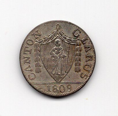 Tutti le monete: (1620) Glarus, 3 Schilling, 1808, top, vz – Usato da Rüthi (Rheintal) venduto da erdnuessli1