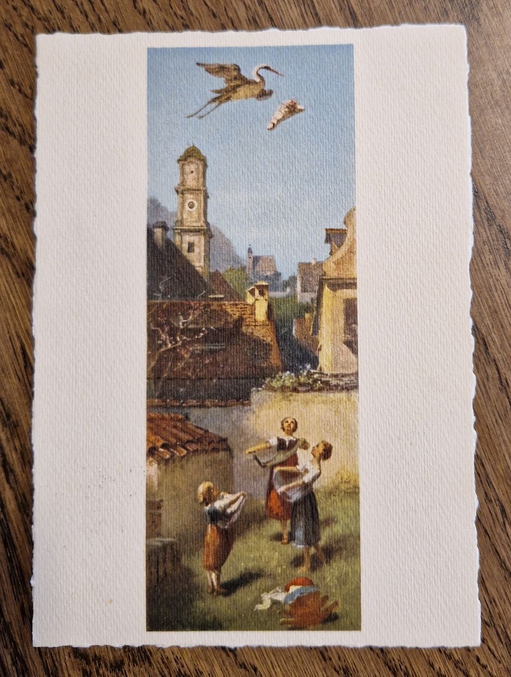 Ansichtskarten: Klapperstorch, Grtulation z. Geburt, Dörfler Winterthur 1936 – Gebraucht aus Ebikon von Donar50