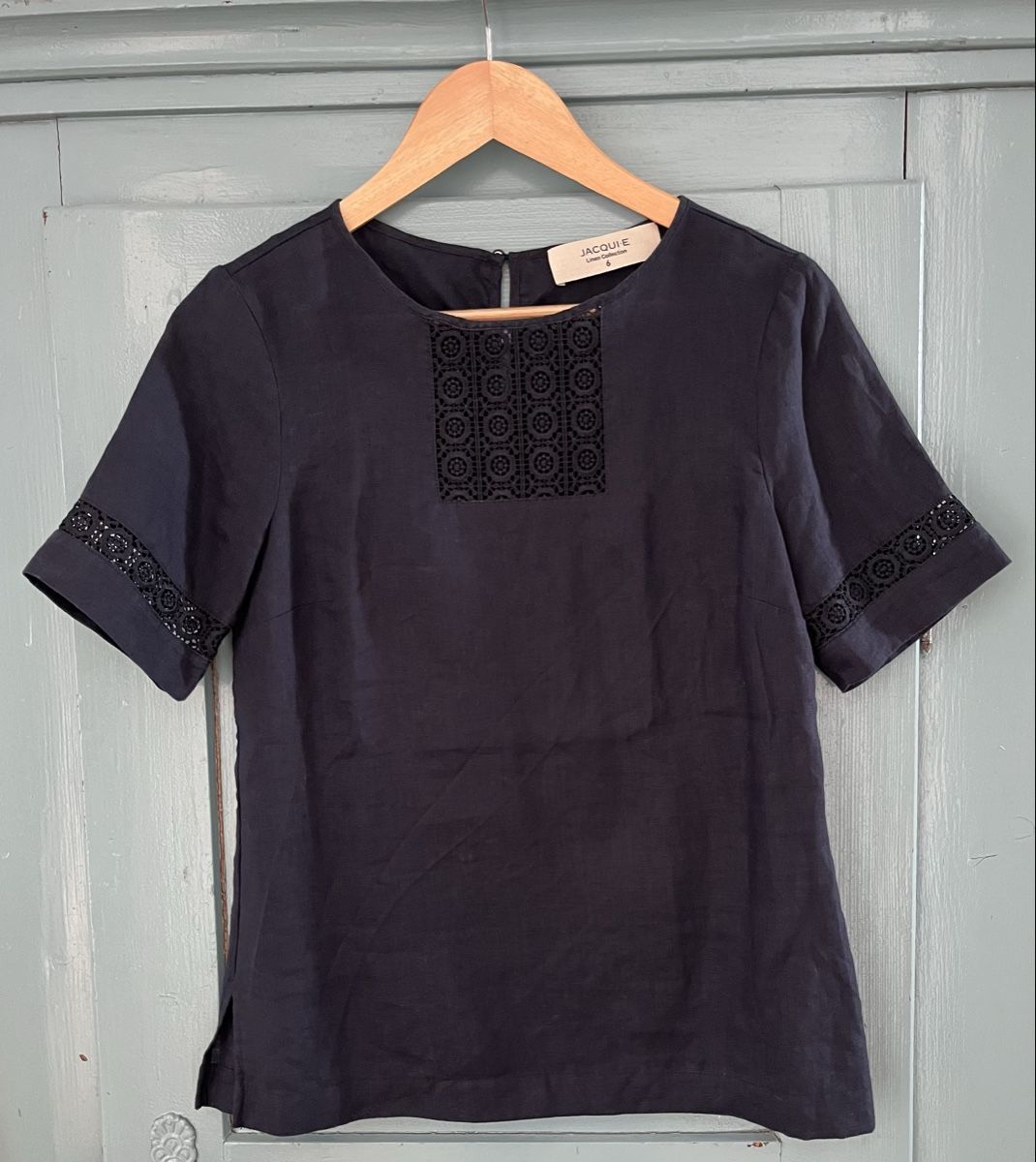 Tops: JACQUI•E Oberteil dunkelblau 100% Leinen Gr. 38 – Gebraucht aus Zürich von Monini2