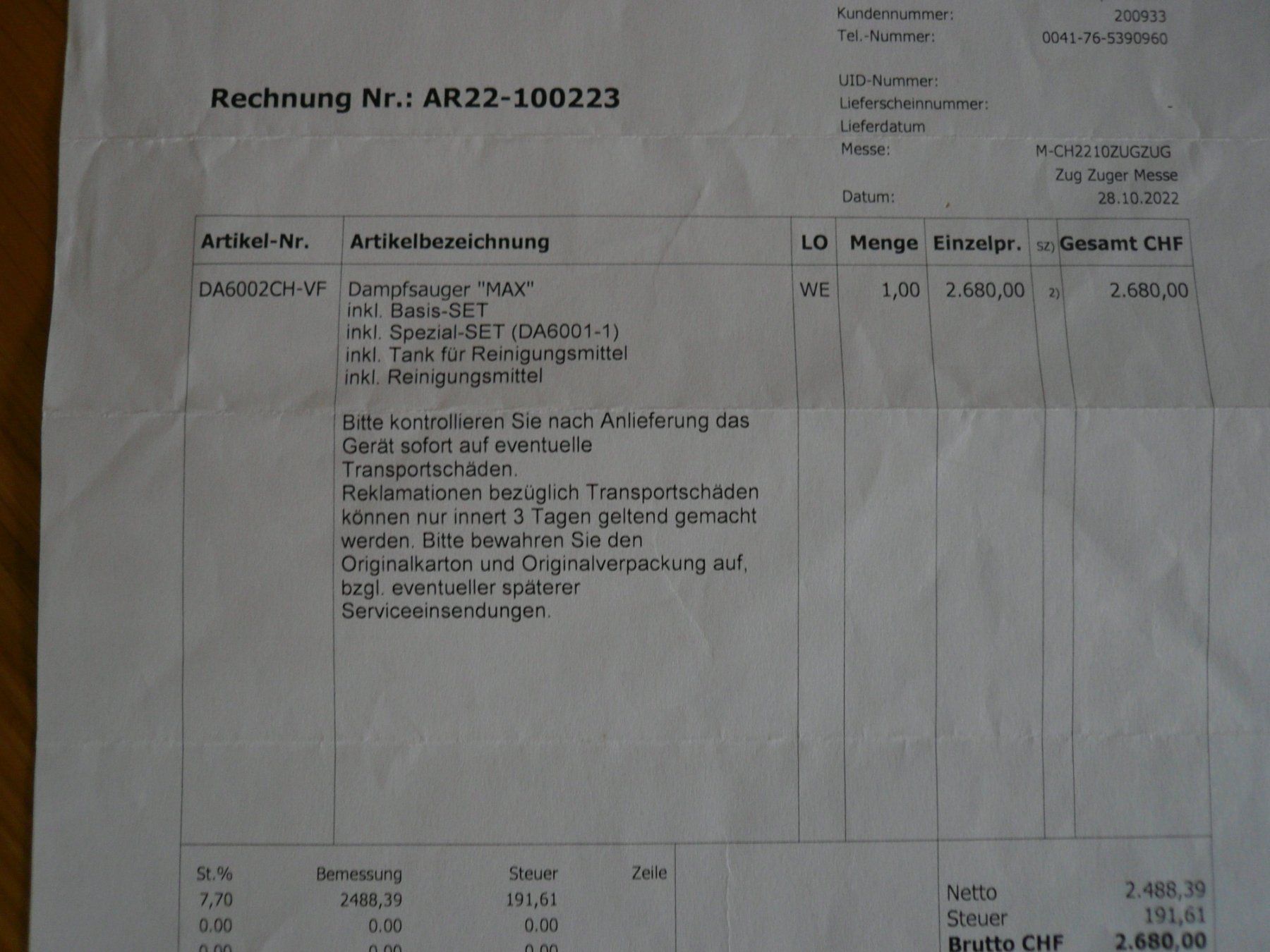 Singer Dampfreiniger: Singer Dampfsauger Max – Neu (gemäss Beschreibung) aus Rotkreuz von Busa17 3