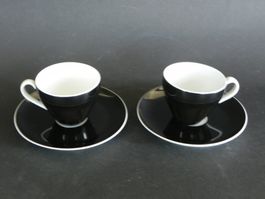 2 schwarze Espressosets von Schönwald 457 - Germany - TOP