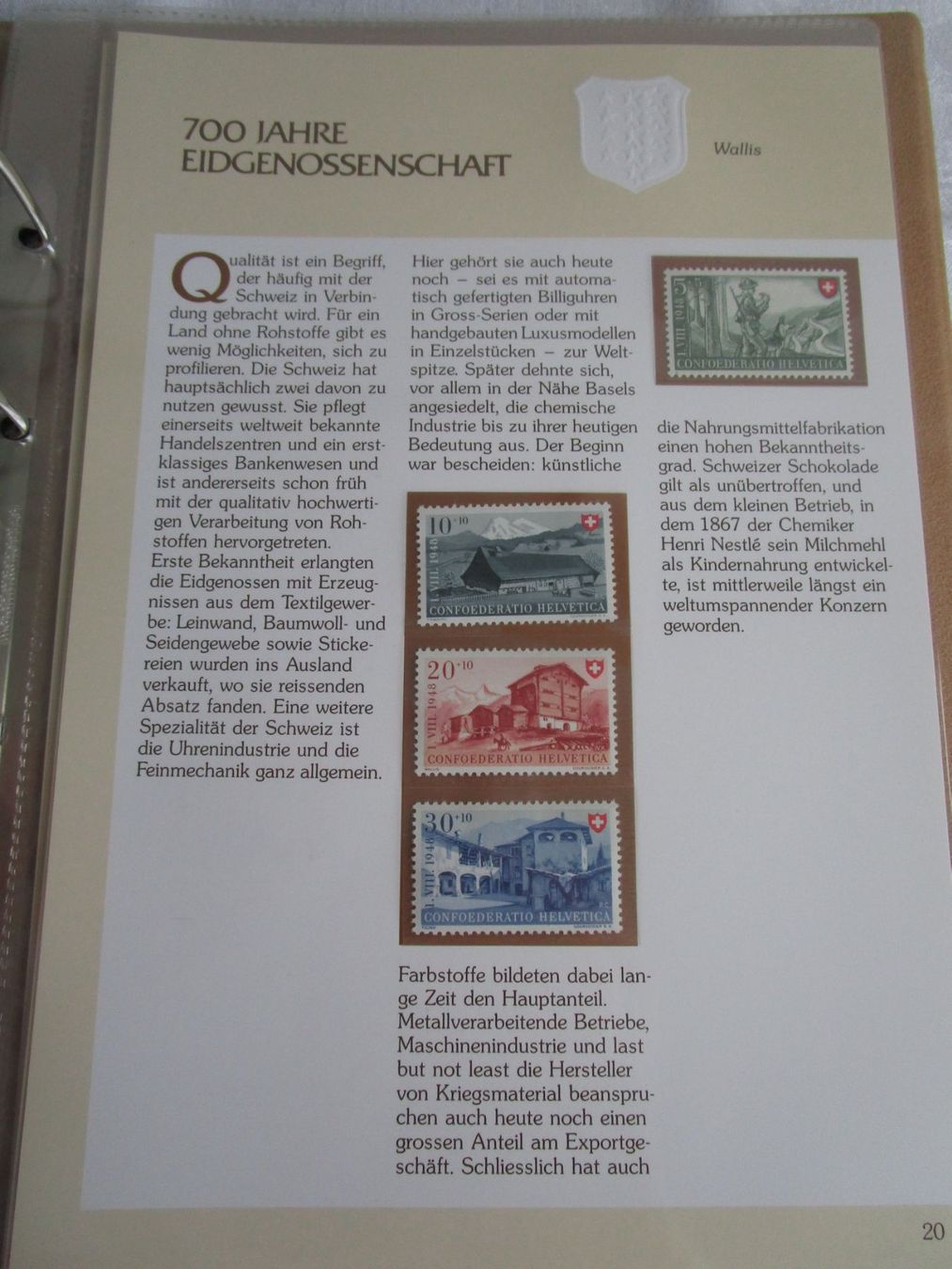 Tutti i francobolli: 700 Jahre Eidgenossenschaft - Limitierte Briefmarkensammlung – Usato da Binningen venduto da tempipassati 6