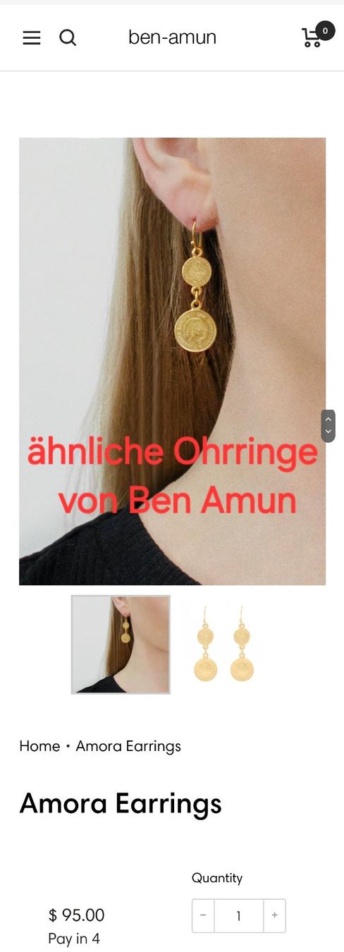 Ohrringe & -stecker: Ben Amun Ohrringe Münzen – Gebraucht aus Erlinsbach SO von ULIKH 4