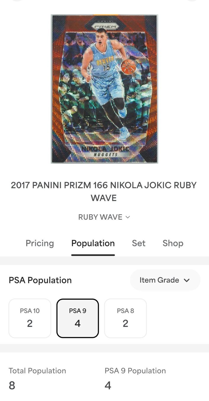 Cartoline: NBA Nikola Jokic 2017 Ruby Wave Prizm Parallel PSA 9 Card – Nuovo (secondo la descrizione) da Muri b. Bern venduto da winningloser 2
