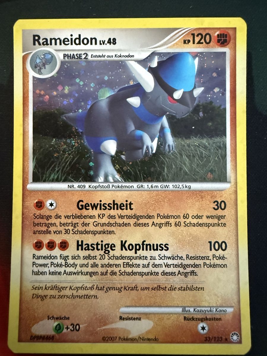 Pokémon Carte collezionabili: Rameidon Lv.48 - 33/123 (Holo) – Usato da Uster venduto da bacsev
