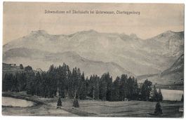 Schwendiseen mit Säntiskette bei Unterwasser, gelaufen 1916