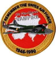 Lufwaffe SWISS  VAMPIRE de Havilland 1946-1990
