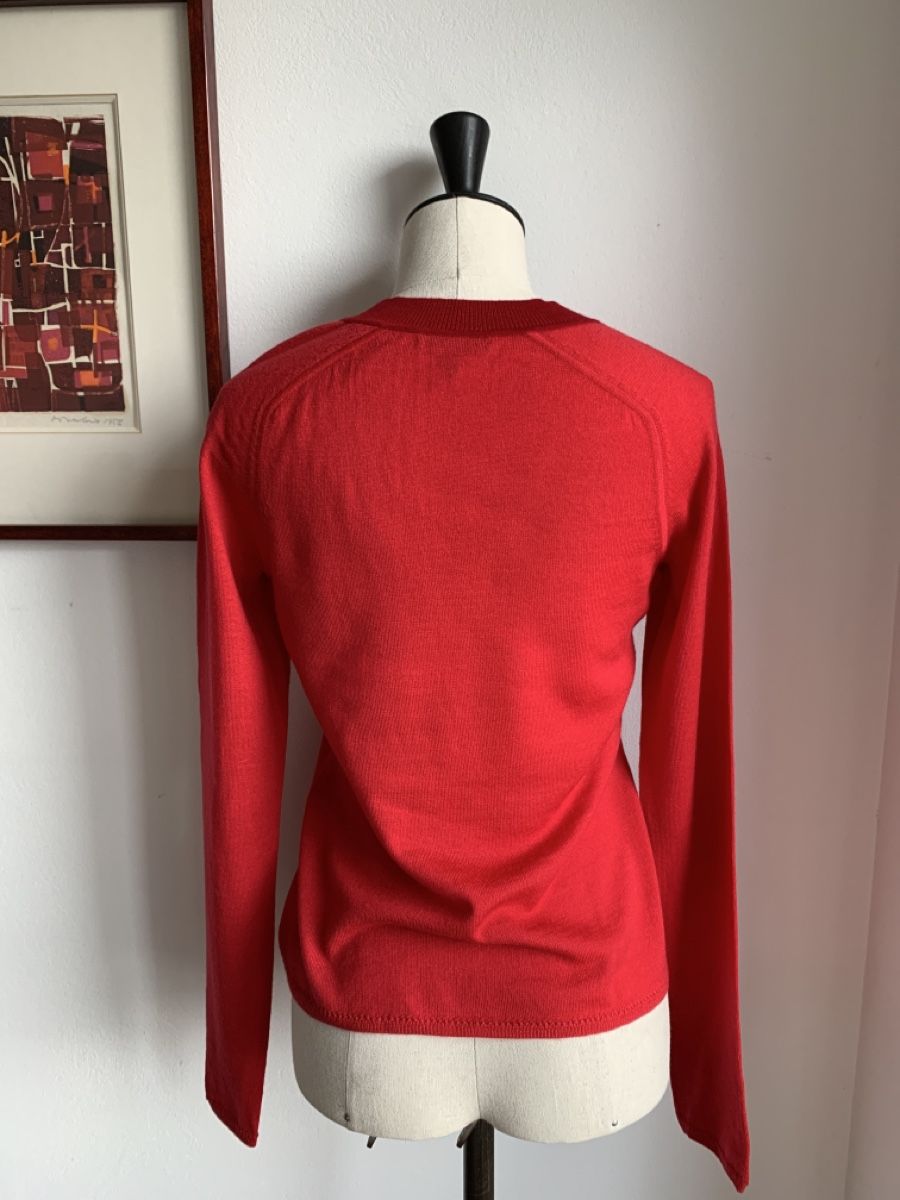 Pullover & Sweatshirts: RAG and BONE N.Y.: Roter Merino-Pullover mit V-Ausschnitt, S – Neu (gemäss Beschreibung) aus Luzern von designluzern 3