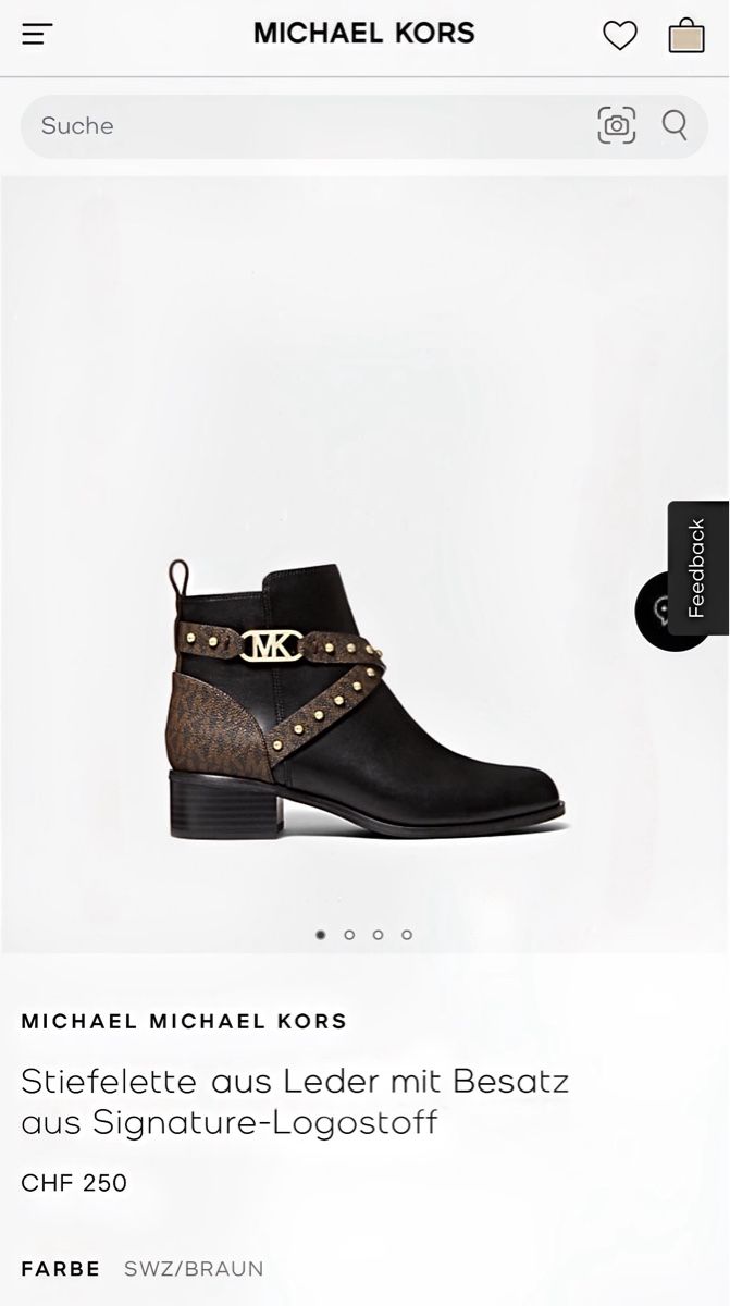 Michael Kors Damenschuhe: MICHAEL KORS leather studded logo ankle boots – Neu (gemäss Beschreibung) aus Wermatswil von Alkinoe 1