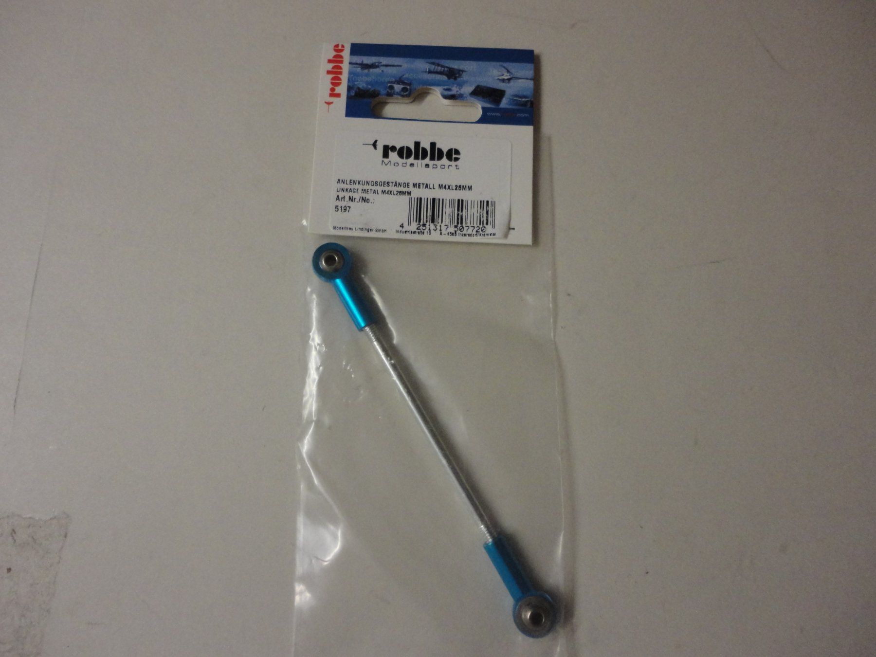 Robbe Modellismo RC: Robbe Anlenkungsgestänge Metall  Neu & OVP! – Nuovo e nell'imballaggio originale da Horgen venduto da RcModell
