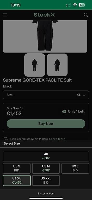 Tute: Tuta GORE-TEX PACLITE® Suit supreme – Nuovo e nell'imballaggio originale da Novazzano venduto da sam_l5yk 7