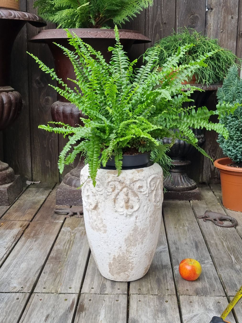 Blumentöpfe: Grosser Pflanztopf Antik-Stil Steinoptik 30 cm – Gebraucht aus Scharnachtal von devin03 6
