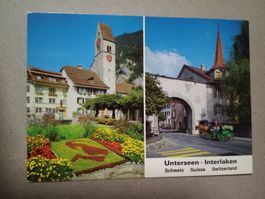 Unterseen Bern Kirche Wappen Stadttor Kutsche