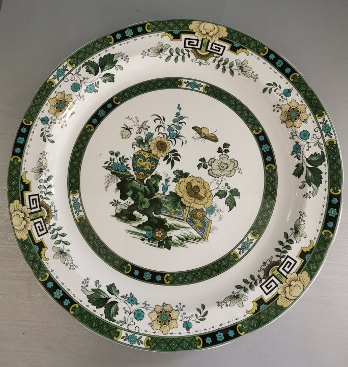 Spode Piatti di portata: Platte Siam Green von Spode – Nuovo (secondo la descrizione) da Dänikon ZH venduto da Beldiwuffi