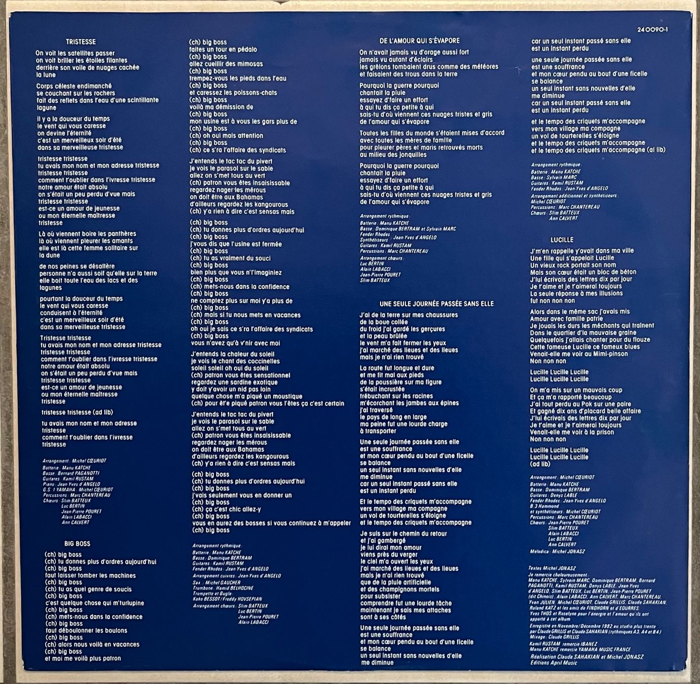 Schallplatten: MICHEL JONASZ - TRISTESSE - 33 Tours – Gebraucht aus Bussigny von vinyl-pas-cher 4