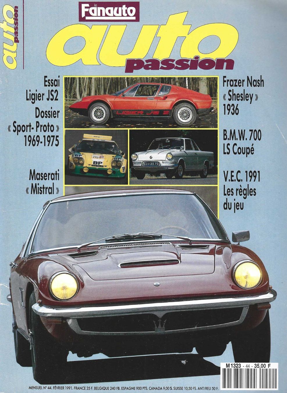 Libri: Auto Passion No 44, février 1991 – Usato da Fontainemelon venduto da Jice12