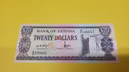 Banknote Guyana 20 Dollar Schein 