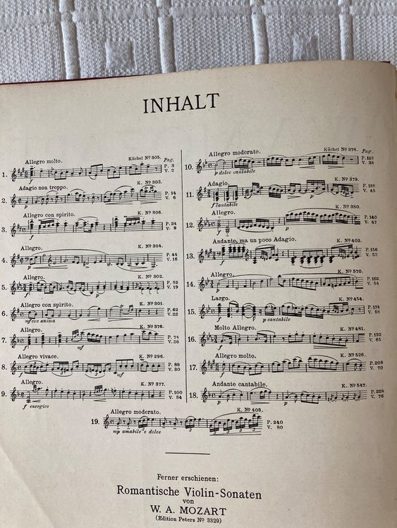 Livres: Mozart Sonaten für Klavier und Violine – D'occasion à Bünzen par margretsch 2