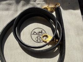 Hermès Schultergurt / ideal für Kelly / genarbtes Leder