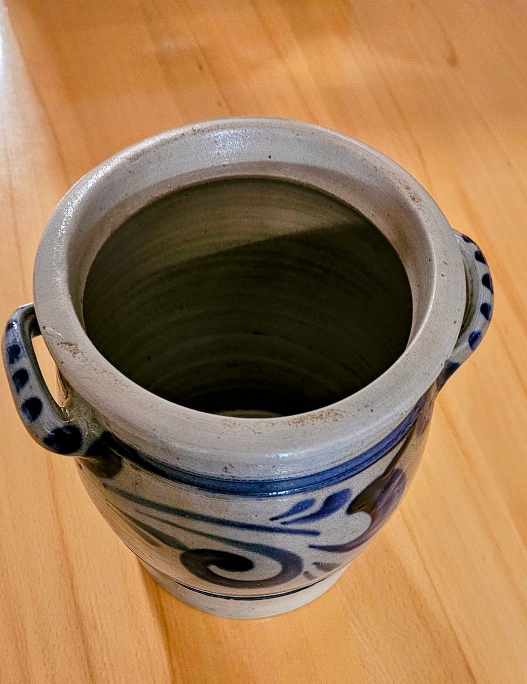 Accessori: Pot en grès ancien décor gris et bleu de 3 litres – Usato da Monthey venduto da Chez-Dani-81 7
