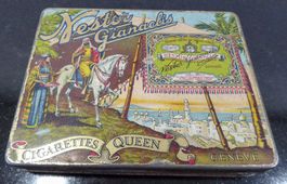 Alte Blechdose Nestor Gianaclis Queen 25 Cigaretten Zigarett