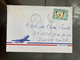 Elfenbeinküste 1998 Luftpostbrief 280 F Schmetterling