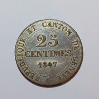 25 Centimes 1847 Genf
