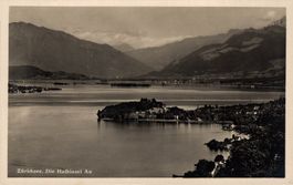 Zürichsee. Die Halbinsel Au
