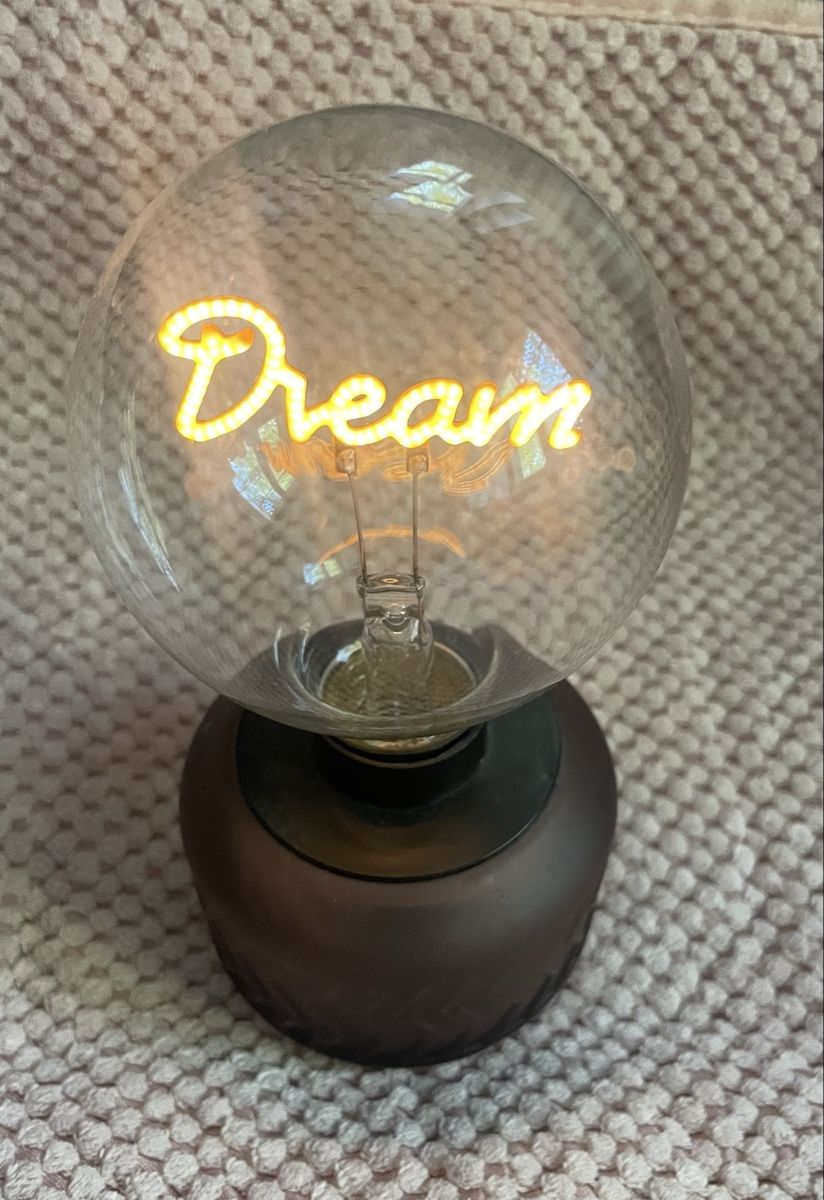 Edison Lampade: Lampe Edison Style mit Text Dream neu – Nuovo (secondo la descrizione) da Pfyn venduto da Goodsell 1