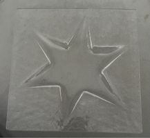 Glasschale/Glasteller/Dekoteller mit Stern