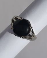 Ring mit schwarzem Stein Gr. 20 *NEU*