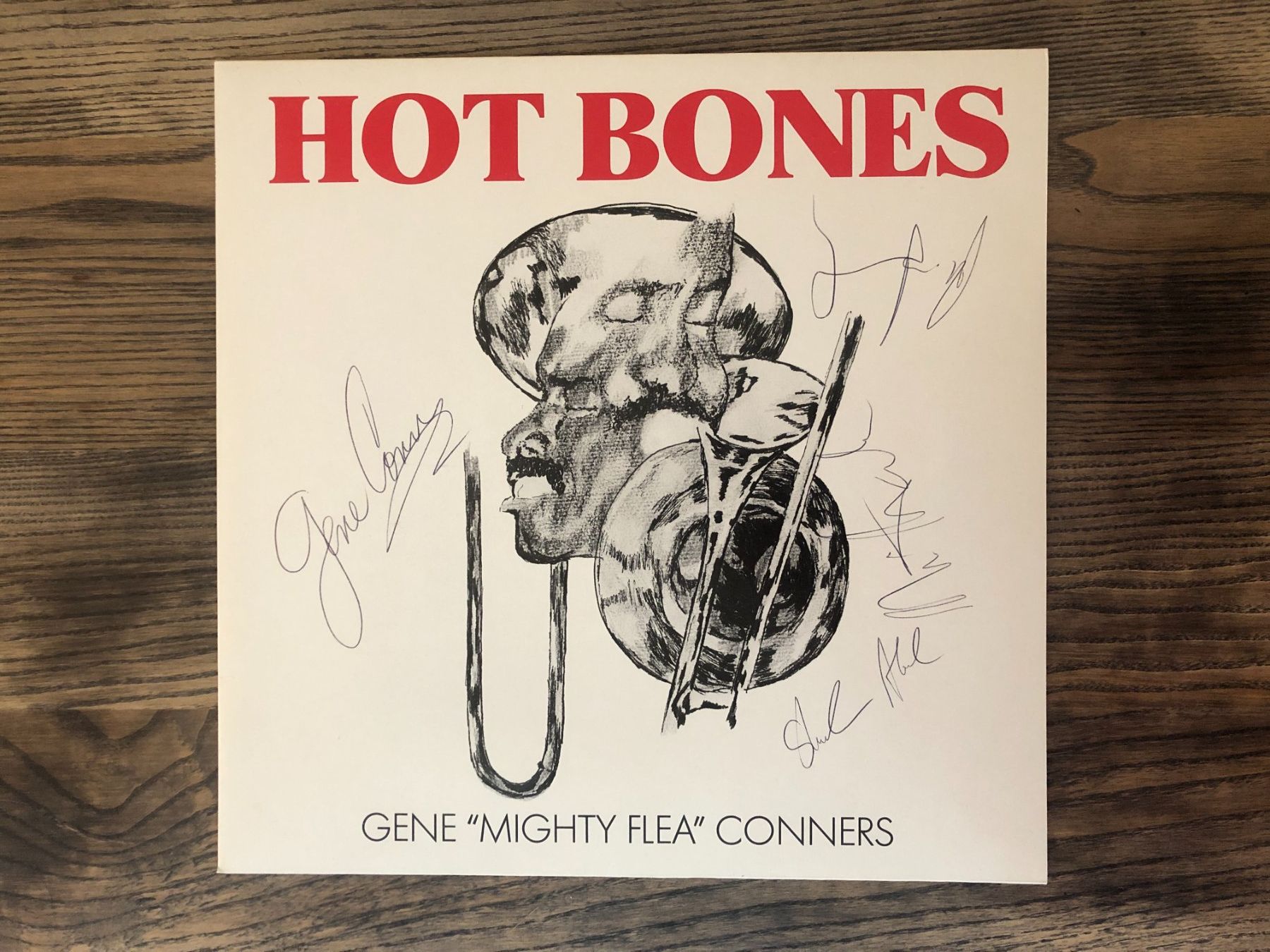 Schallplatten: LP Hot Bones Gene Mighty Flea Conners mit Autogramm – Gebraucht aus Berg am Irchel von Zweiti_Chance