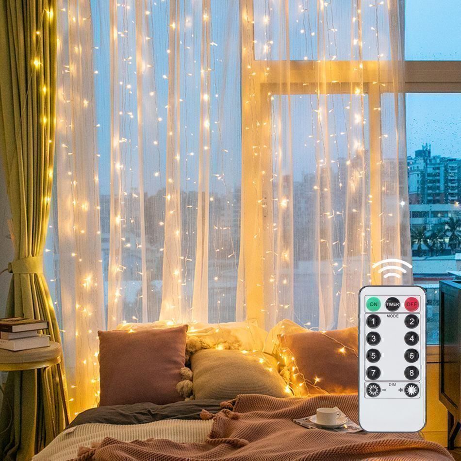 Lichterketten & Leisten: LED USB Lichtervorhang 3m x 3m 300 LEDs – Neu (gemäss Beschreibung) aus Thun von nuonuoshop 1