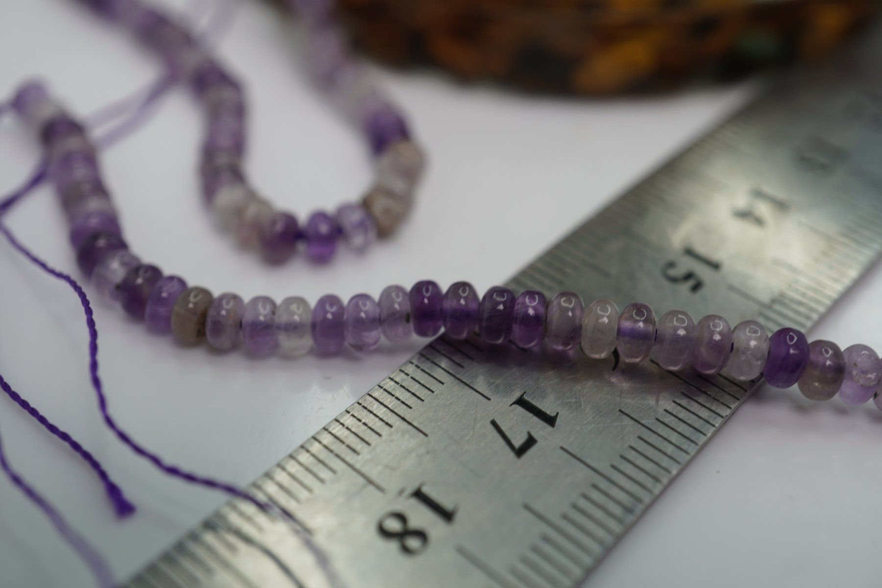 Pietre preziose: Amethyst     Donuts  4mm  Strang   TOPSTONE – Nuovo e nell'imballaggio originale da Eschenbach SG venduto da topstone 8