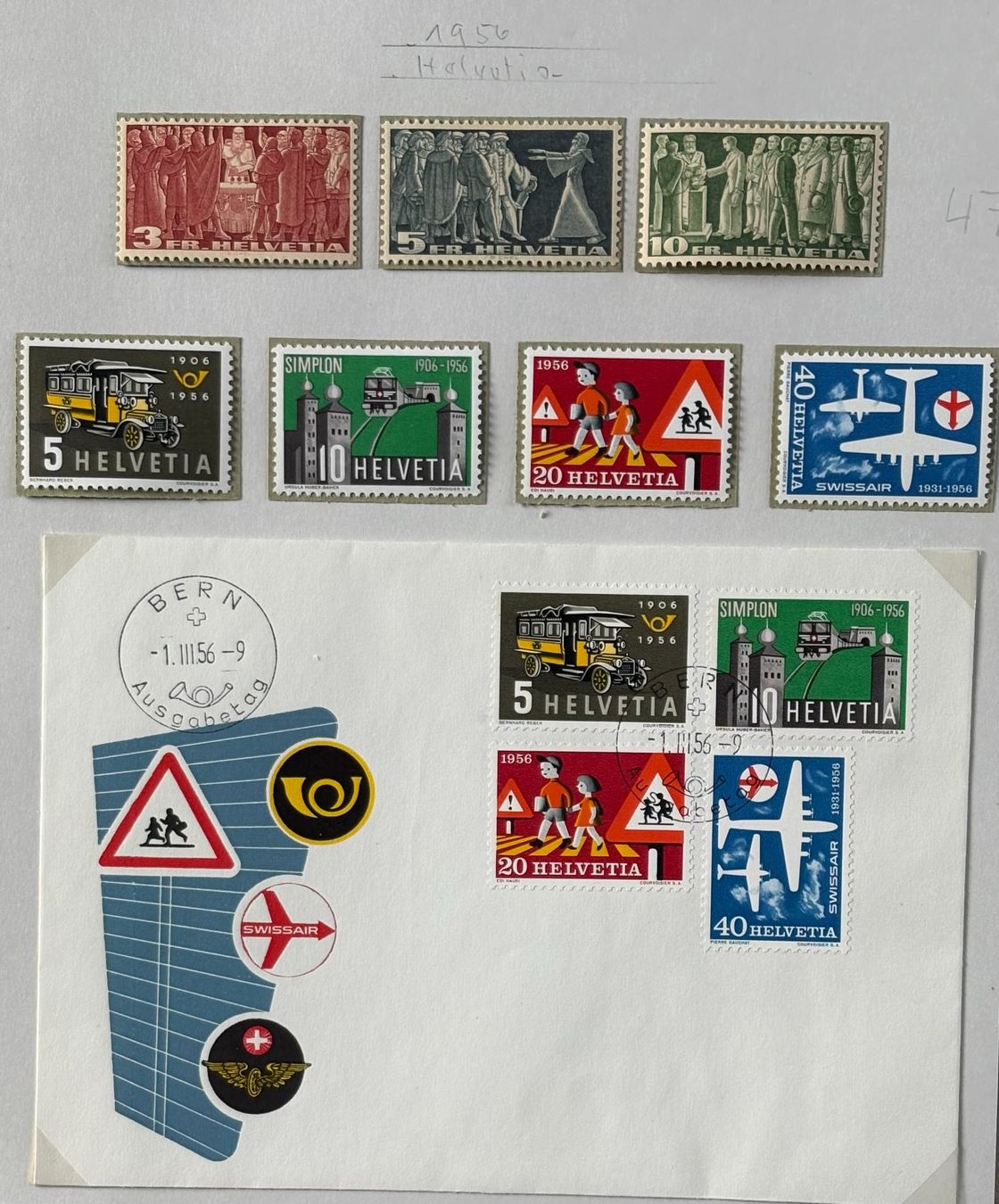 Tutti i francobolli: LOT SCHWEIZER BRIEFMARKEN 1956 – Usato da Ostermundigen venduto da Heavenmaus75