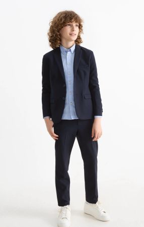 Jungen Anzug dunkelblau, 152, + 2 Hemden weiss, hellblau